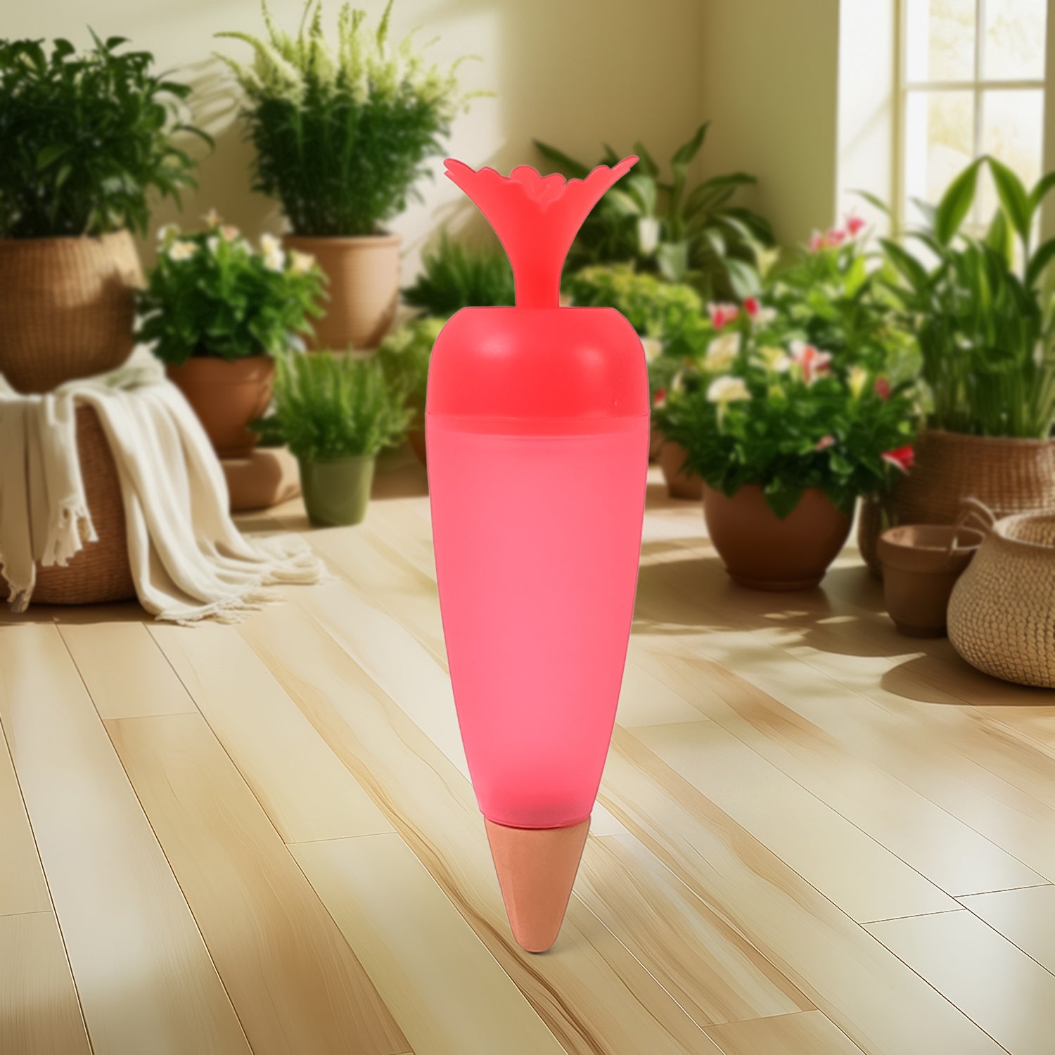 Wukusy garden self watering spike and plant watering globe for automatic indoor and outdoor plant irrigation system.