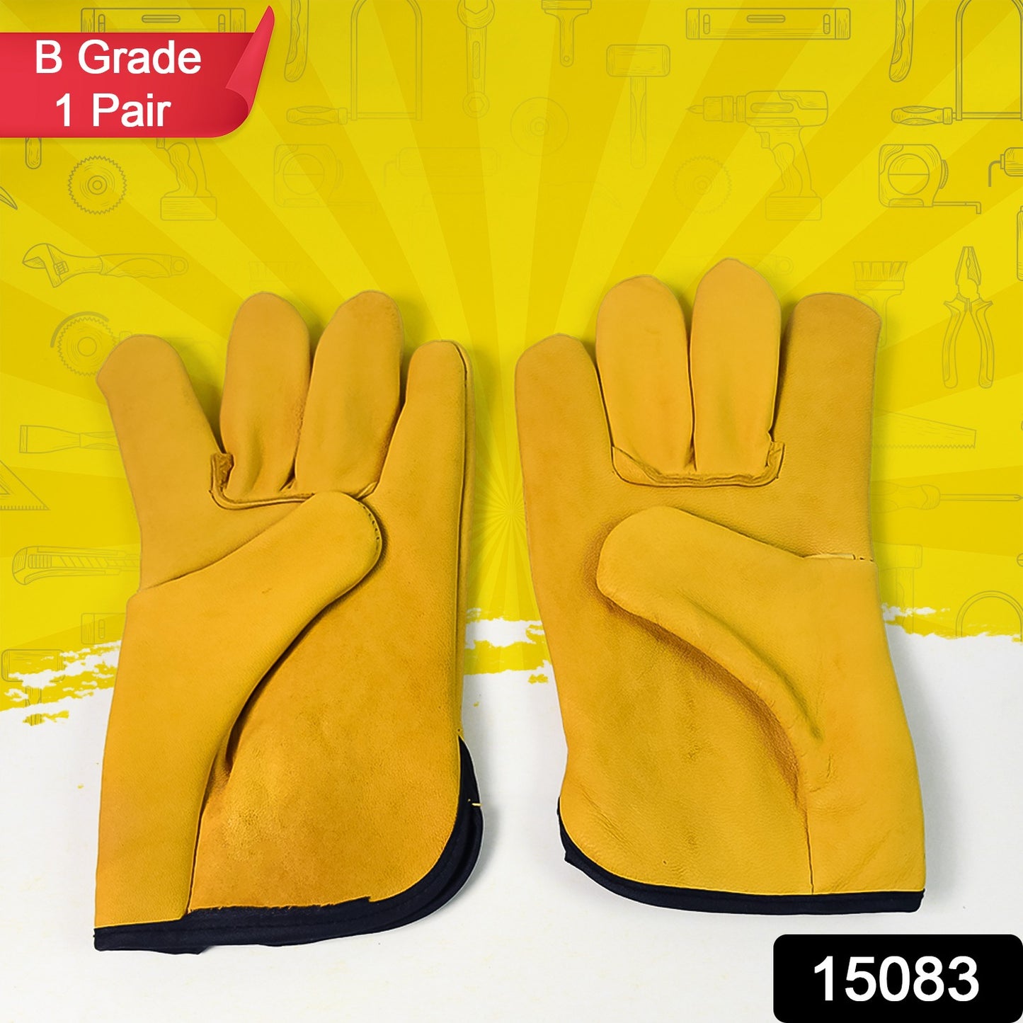 Pair of Wukusy work gardening gloves in B grade, designed for gardening tasks, with reinforced palms and breathable fabric.