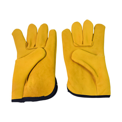 Pair of Wukusy garden work gloves in B grade, durable fabric with reinforced palms for gardening tasks.
