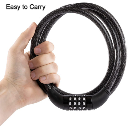Wukusy heavy-duty plastic combination lock for helmets, versatile hardware lock with secure multi-purpose design.