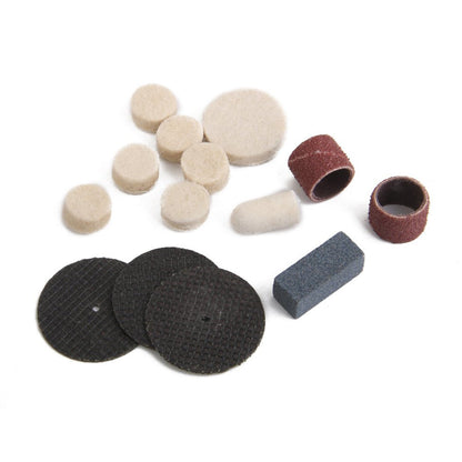 Wukusy rotary tool accessories kit with mini drill bits for versatile hardware crafting and detailed drilling projects.