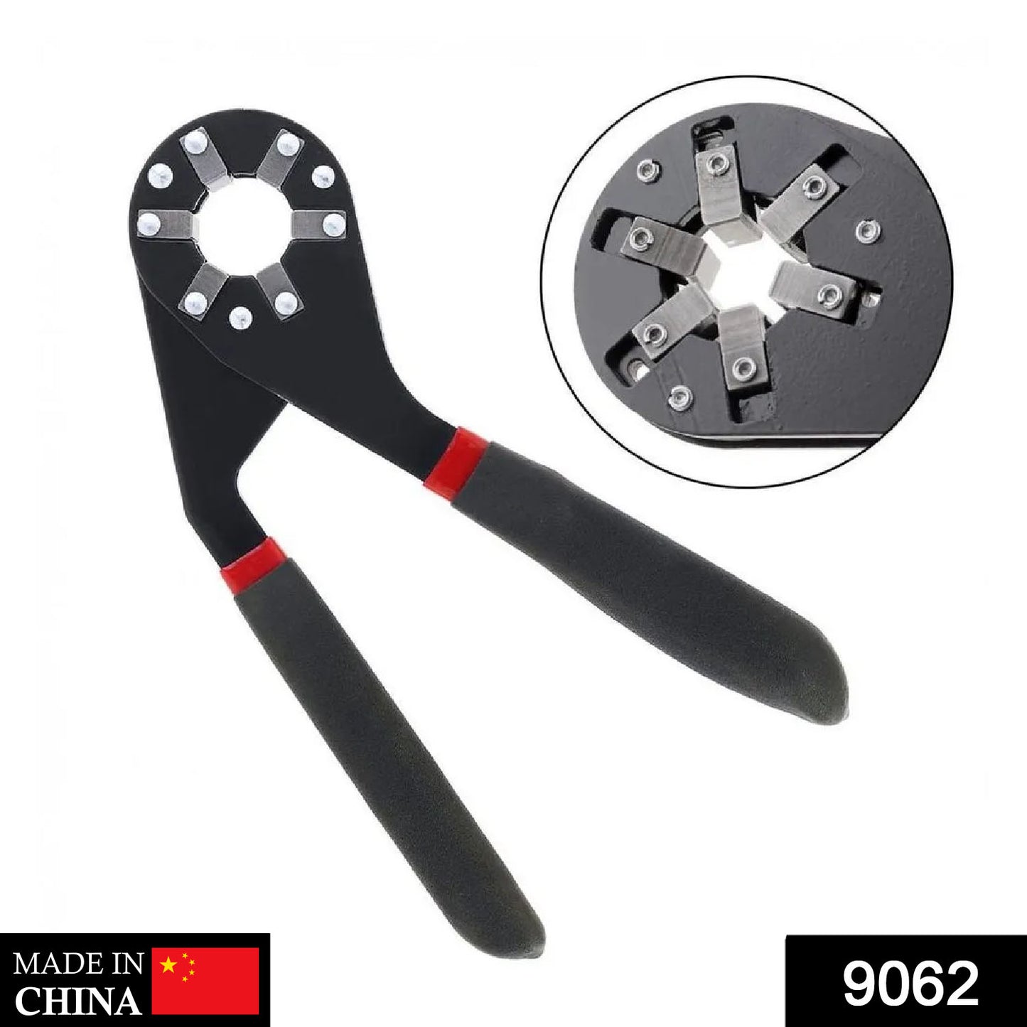 Small Wukusy multi-function hexagon universal wrench and adjustable bionic plier for household repair and tightening tasks.
