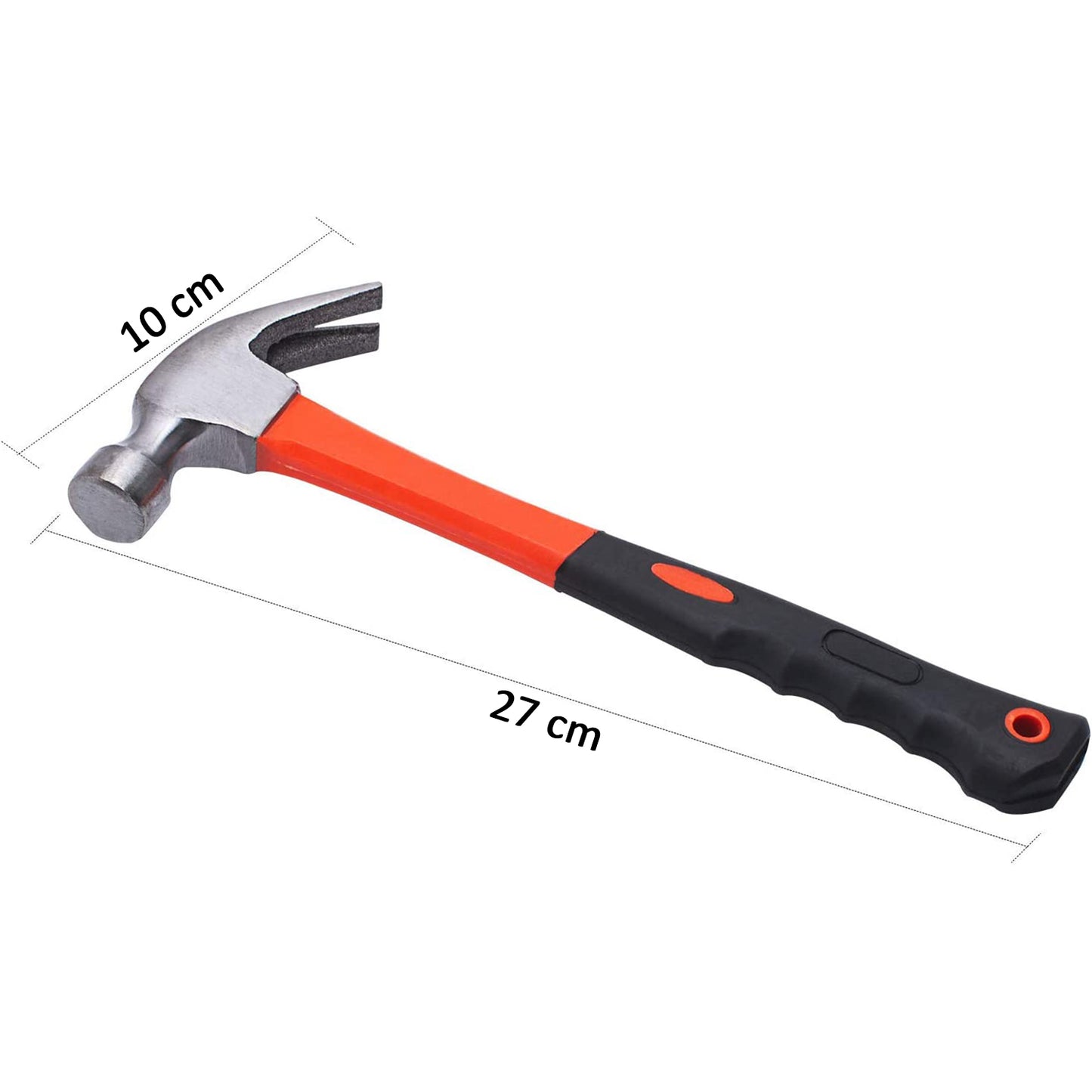 Wukusy Fibreglass Nail Hammer, 27cm, durable hardware tool with ergonomic handle for driving nails.