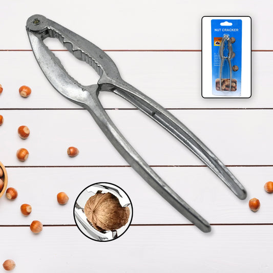 Wukusy small walnut cracker and nut cutter with stainless steel alloy body, portable walnut and nut clamp pliers for household use.