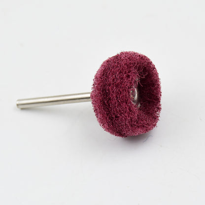 Wukusy abrasive buffing and polishing wheel set with three hardware wheels for metal and surface finishing tasks.
