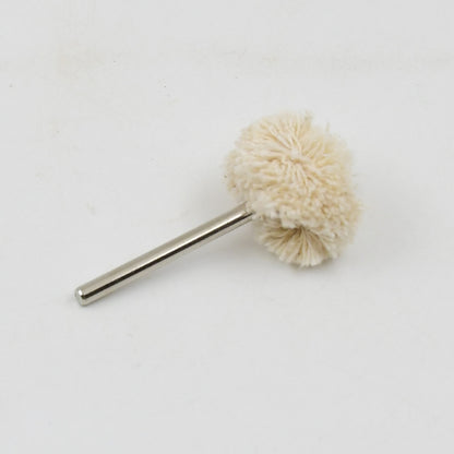 Set of three Wukusy cotton polishing buffing wheels for Dremel tools, ideal for metal and jewelry polishing tasks.
