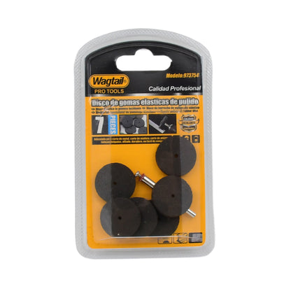 Set of 7 Wukusy grinder cutting disc tools, hardware accessories for grinding and cutting applications.