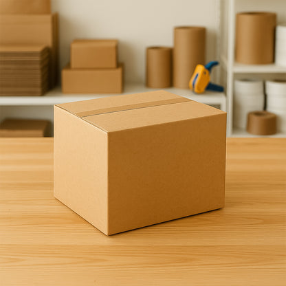 Heavy-duty brown packing box by Wukusy, 17x26x26 cm, ideal for product shipping and secure packaging.