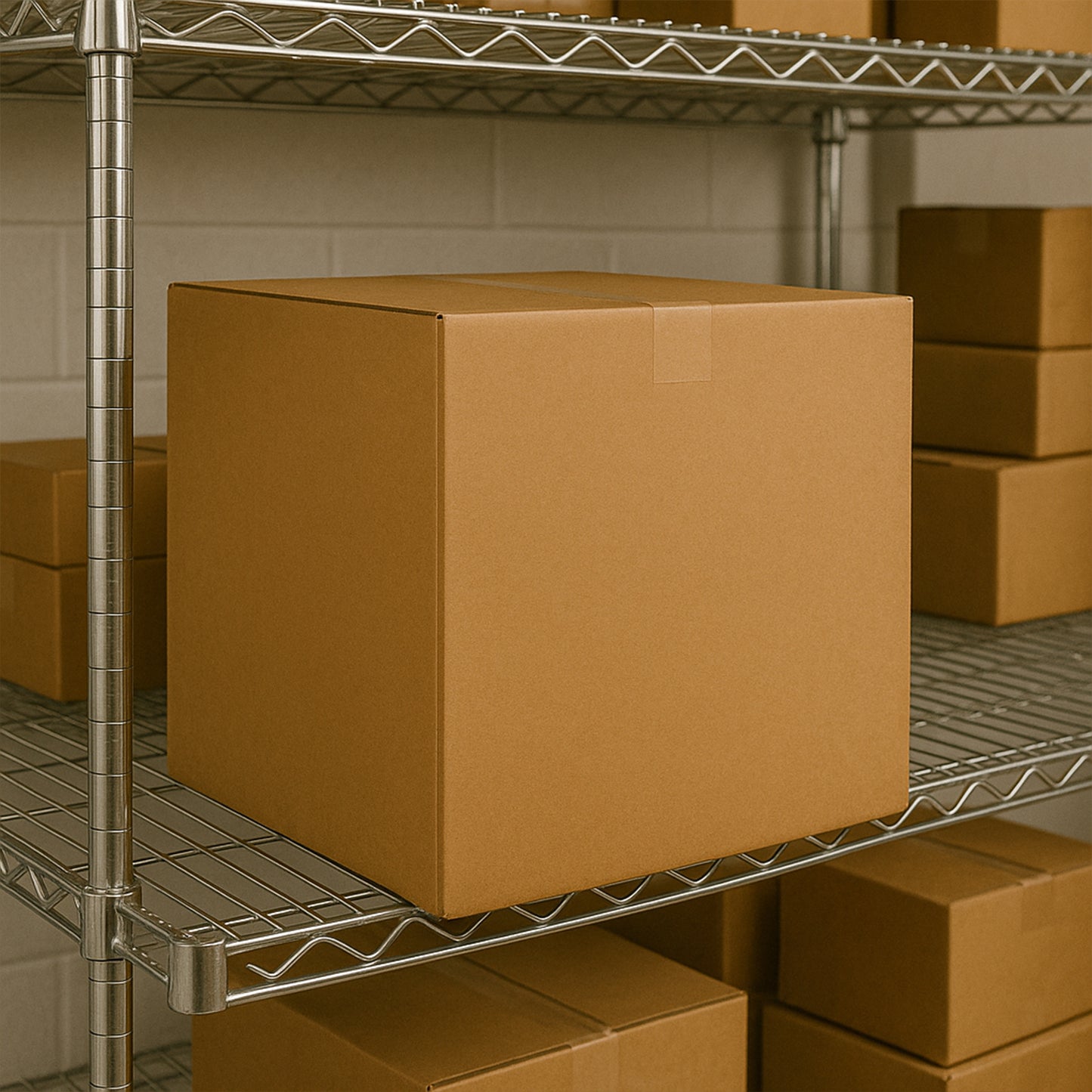 Heavy-duty brown packing box by Wukusy, 24x43x29 cm, ideal for secure product shipping and hardware packaging.