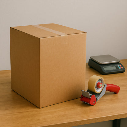 Heavy-duty brown packing box for products, 24x43x29 cm, ideal for hardware packaging by Wukusy.