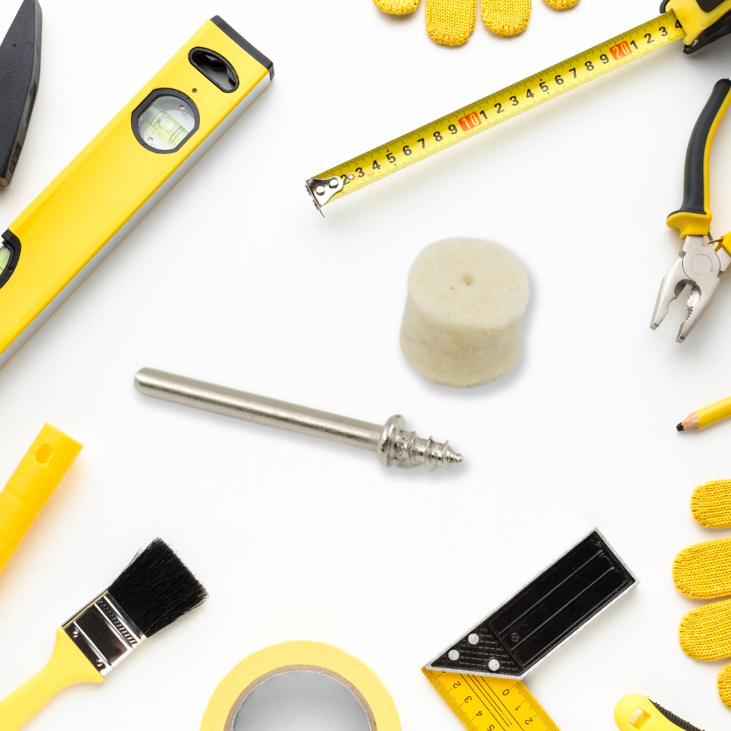 Wukusy rotary tool accessory set with 11 wool felt polishing pads for detailed polishing and finishing tasks.