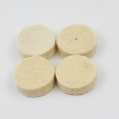 Set of five Wukusy wool felt polishing pads for rotary tools, ideal for fine polishing and finishing tasks in hardware projects.
