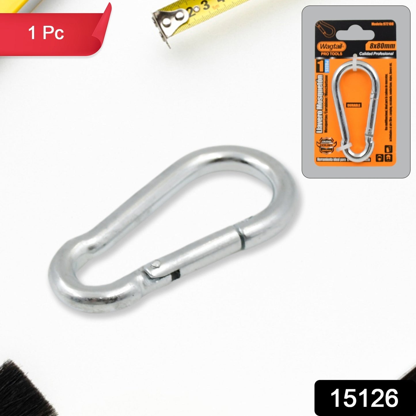 Wukusy stainless steel snap hook, 880mm, hardware accessory for securing and connecting items in outdoor and industrial use
