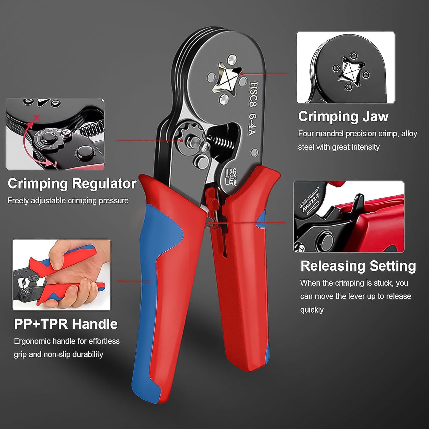Wukusy wire ferrule kit with 1200pcs of wire end ferrules and crimper plier for electrical wiring and hardware applications