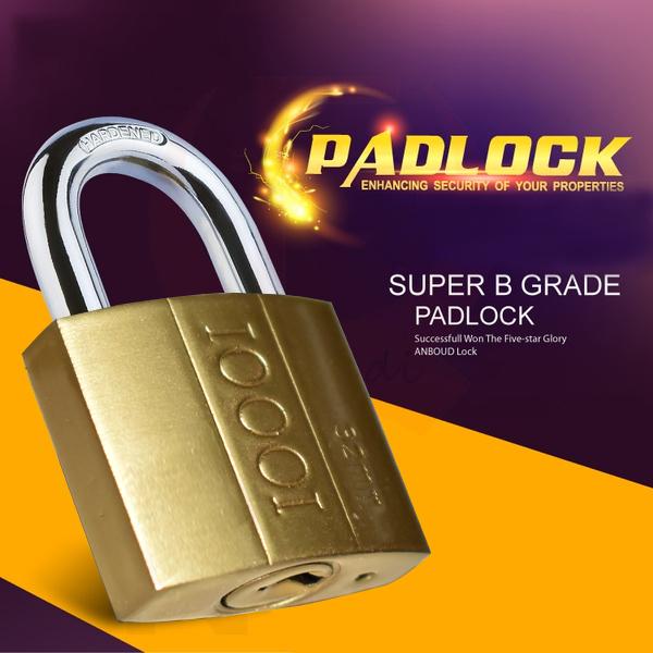 Wukusy 1620 Solid Multipurpose Padlock with metal body and shackle for secure locking of doors, gates, or storage units.