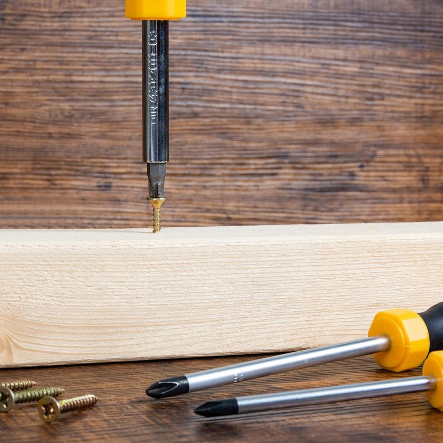 Wukusy 6-in-1 hand tool kit with screwdrivers and hardware fittings for home repair and daily DIY projects.