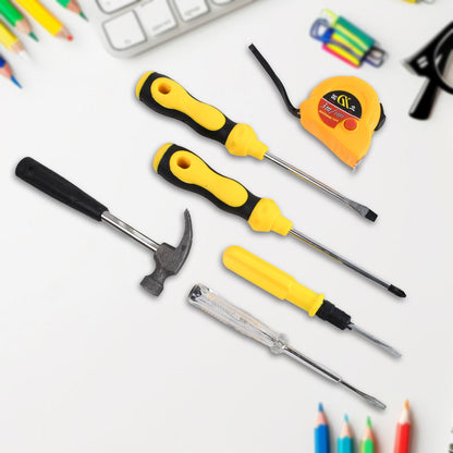 Wukusy 6-in-1 hand tool kit with screwdrivers and repair tools, ideal for home hardware and daily maintenance tasks.