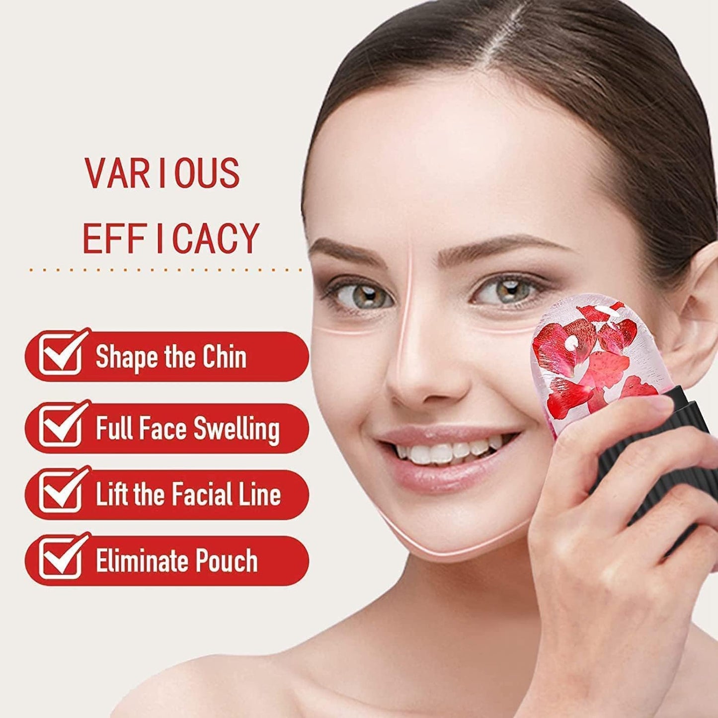 Wukusy 1224b Face Ice Roller in black, a facial massager to reduce swelling and puffiness around the eyes.
