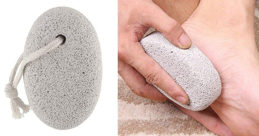 Wukusy oval-shaped stone foot heel scrubber for unisex use, designed for smoothing and exfoliating rough skin.