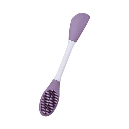 Double-headed silicone mask brush for face cleansing, mud mask application, and facial scrubbing by Wukusy, 1 piece.