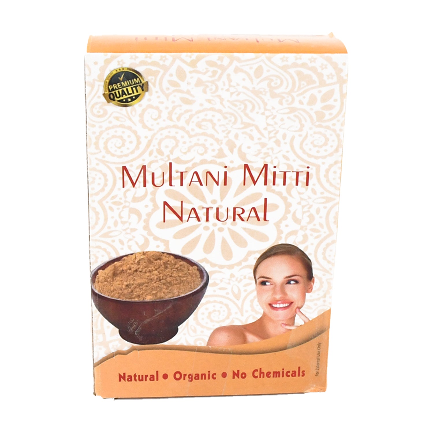 Wukusy herbal Multani Mitti face pack for skin care, 100 grams, natural tan removing and skin cleansing treatment.