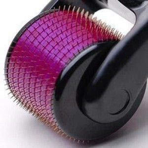 Wukusy 1280 Derma Roller for anti-aging, facial scrubs, scar removal, and hair regrowth in a health and beauty setting.