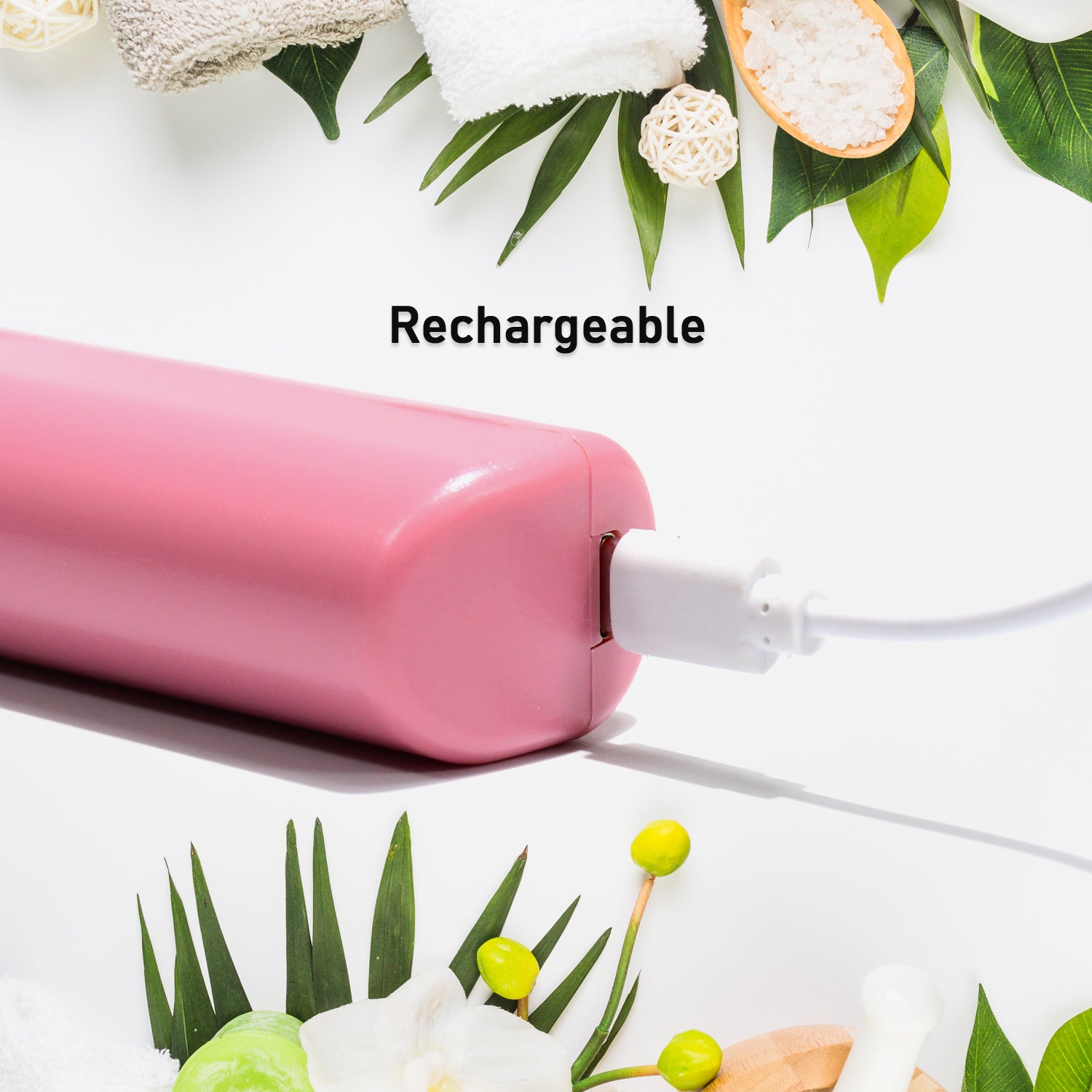 Wukusy rechargeable mini travel hair straightener with flat iron comb, cordless, USB charge, three temperature settings, compact design.