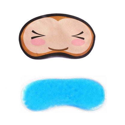 Wukusy 1318 Eye Mask with Ice Pack for sleeping, relaxation, and health use, featuring a soft fabric sleeping mask with cooling ice pack.