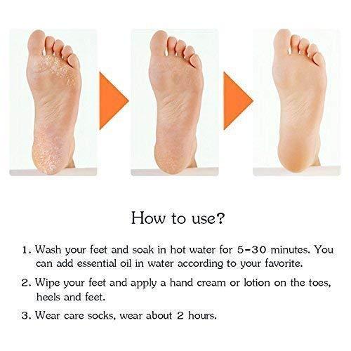 Wukusy Anti Crack Silicone Gel Foot Protector Moisturizing Socks, soft gel foot care for cracked heels and dry skin.