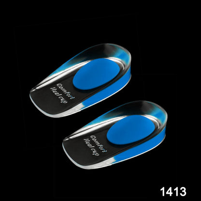 Wukusy Gel Heel Cups made of silicone for heel and ankle pain relief, shown in a close-up image.