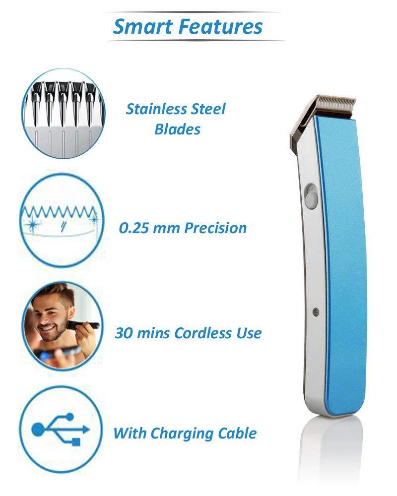 Wukusy NS-216 rechargeable cordless hair and beard trimmer for men, with adjustable blades and ergonomic design.