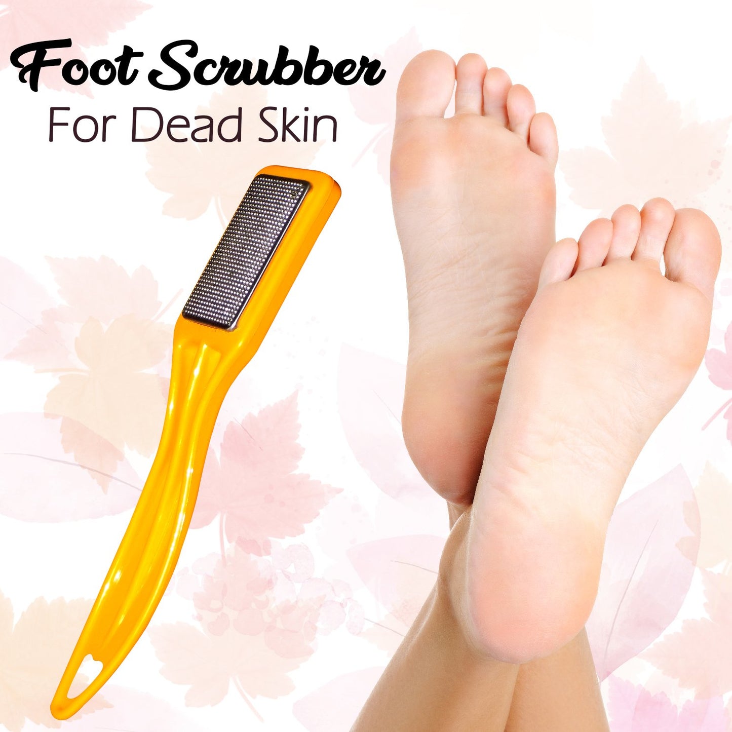 Wukusy 1480 foot scrubber for dead skin removal, showing textured surface and ergonomic handle for foot exfoliation.