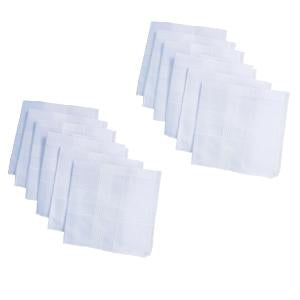 Wukusy men's king size formal handkerchiefs for office use, pack of 12, made of soft fabric for everyday elegance.