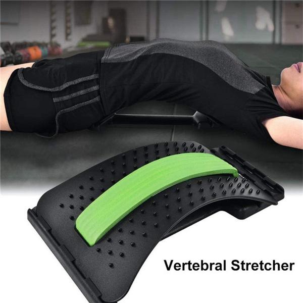 Wukusy 1666 multi-level back stretcher for posture correction and back pain relief, showing adjustable design and padded support.