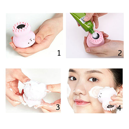 Wukusy octopus-shaped silicone facial cleansing brush for gentle skin cleansing and massaging, part of skincare tools.