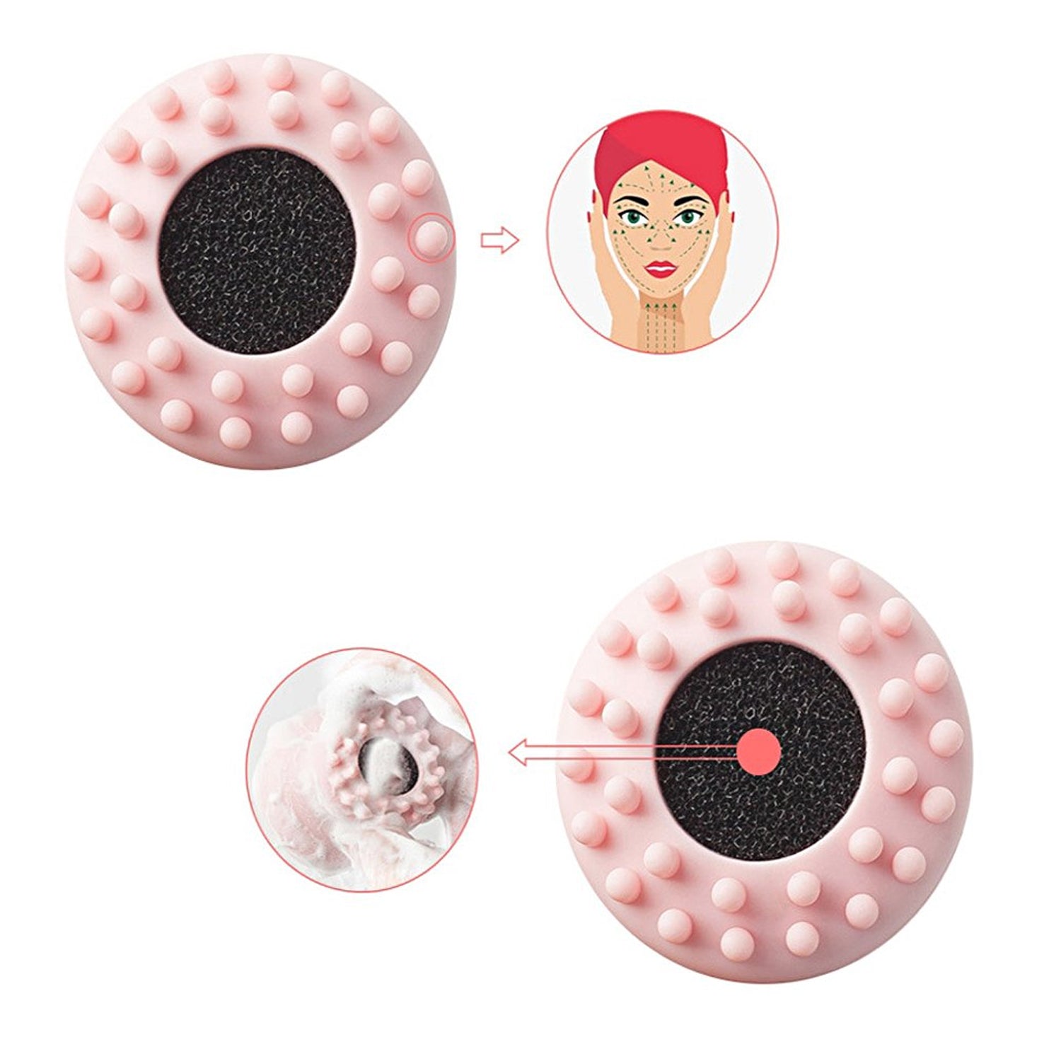 Wukusy Octopus-shaped silicone facial cleansing brush and massager for gentle skincare and deep cleaning.
