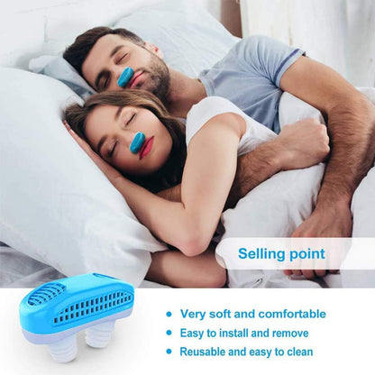Wukusy 2-in-1 anti-snoring and air purifier nose clip with plastic case, designed for better breathing and snoring reduction.