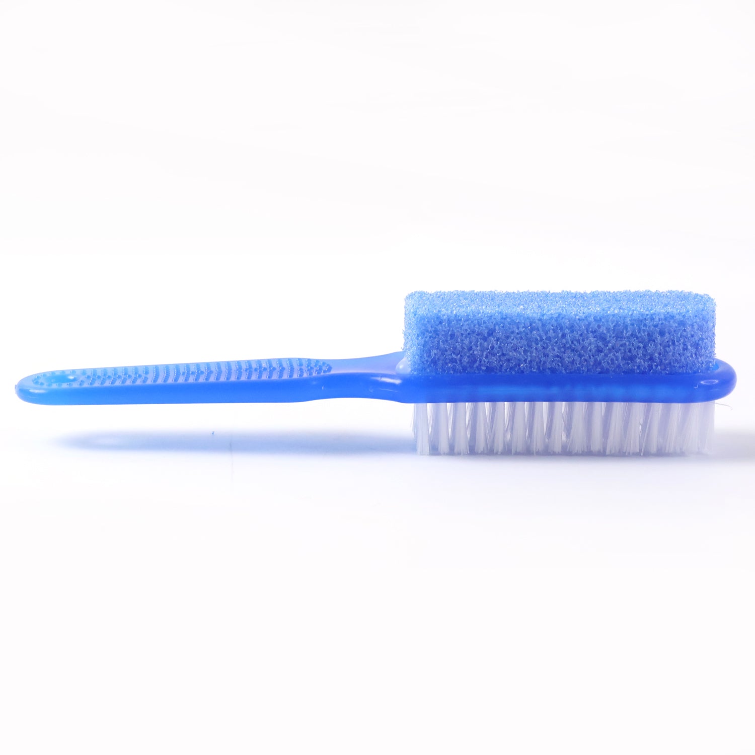 Wukusy 2-in-1 foot scrubber brush with pumice stone for exfoliating and smoothing feet, ideal for health and beauty routines.