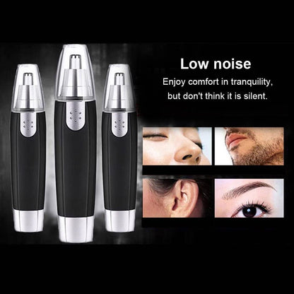 Wukusy 6003 professional steel ear and nose hair trimmer, battery-operated, heavy-duty design for precise grooming.