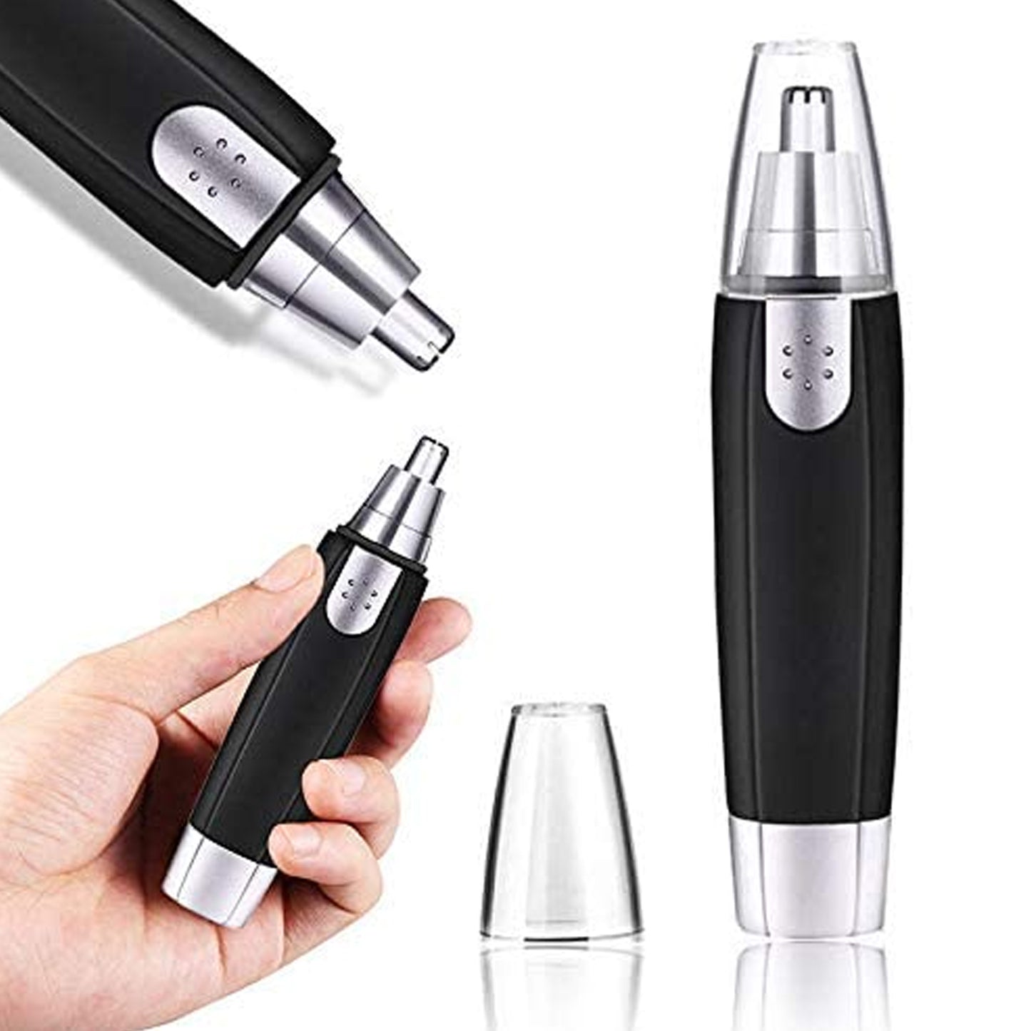 Wukusy 6003 Sharp New Ear and Nose Hair Trimmer, professional heavy-duty steel nose clipper, battery-operated for grooming.