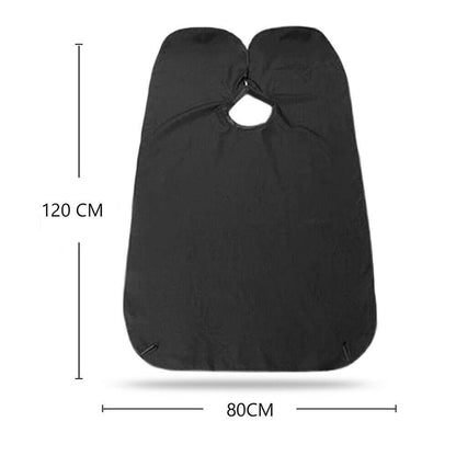 Wukusy Black Beard Apron Hair Clippings Catcher Grooming Bib for men's beard trimming and grooming, made of durable material.