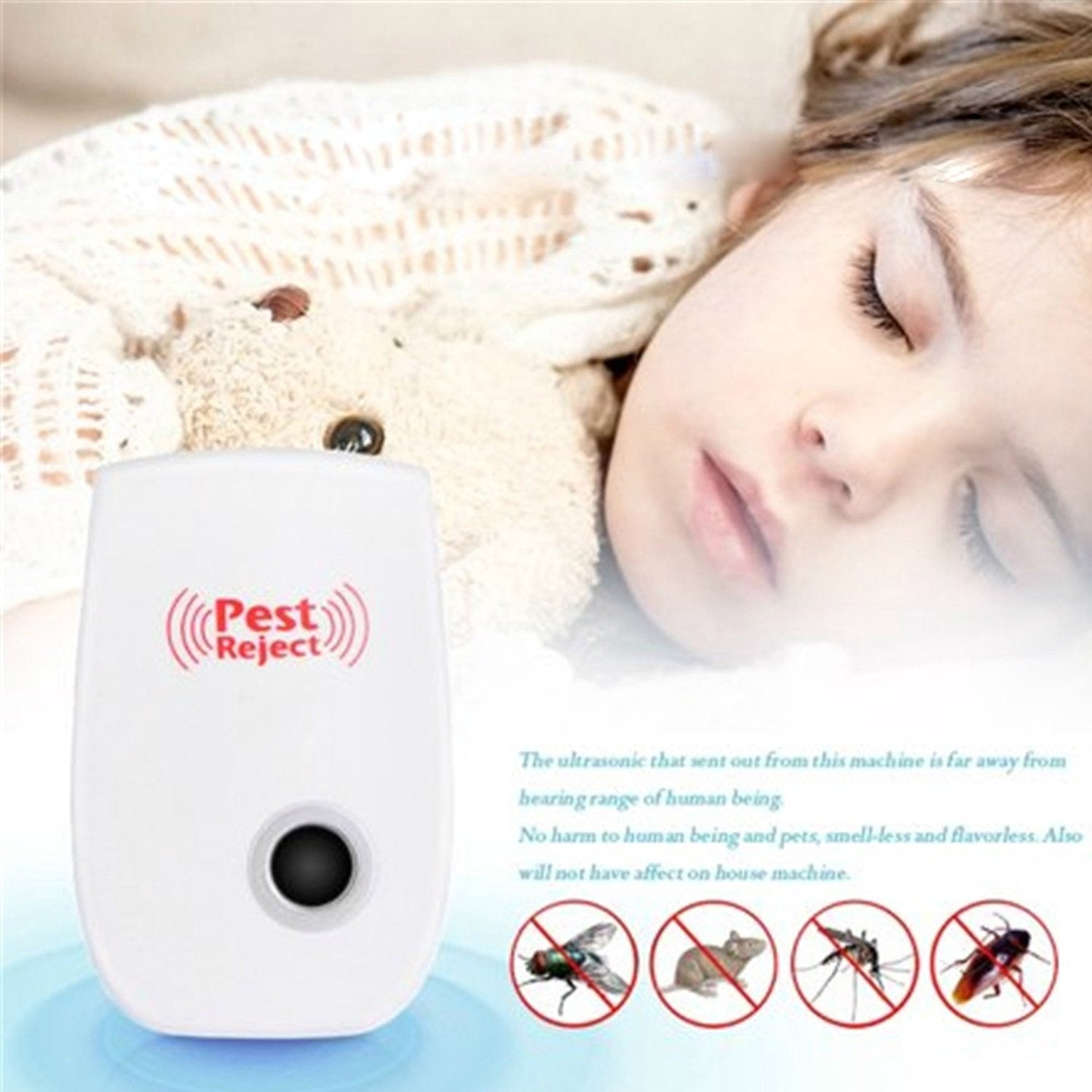 Wukusy 6035 Ultrasonic Pest Repeller repels rats, cockroaches, mosquitoes, and rodents for home pest control.
