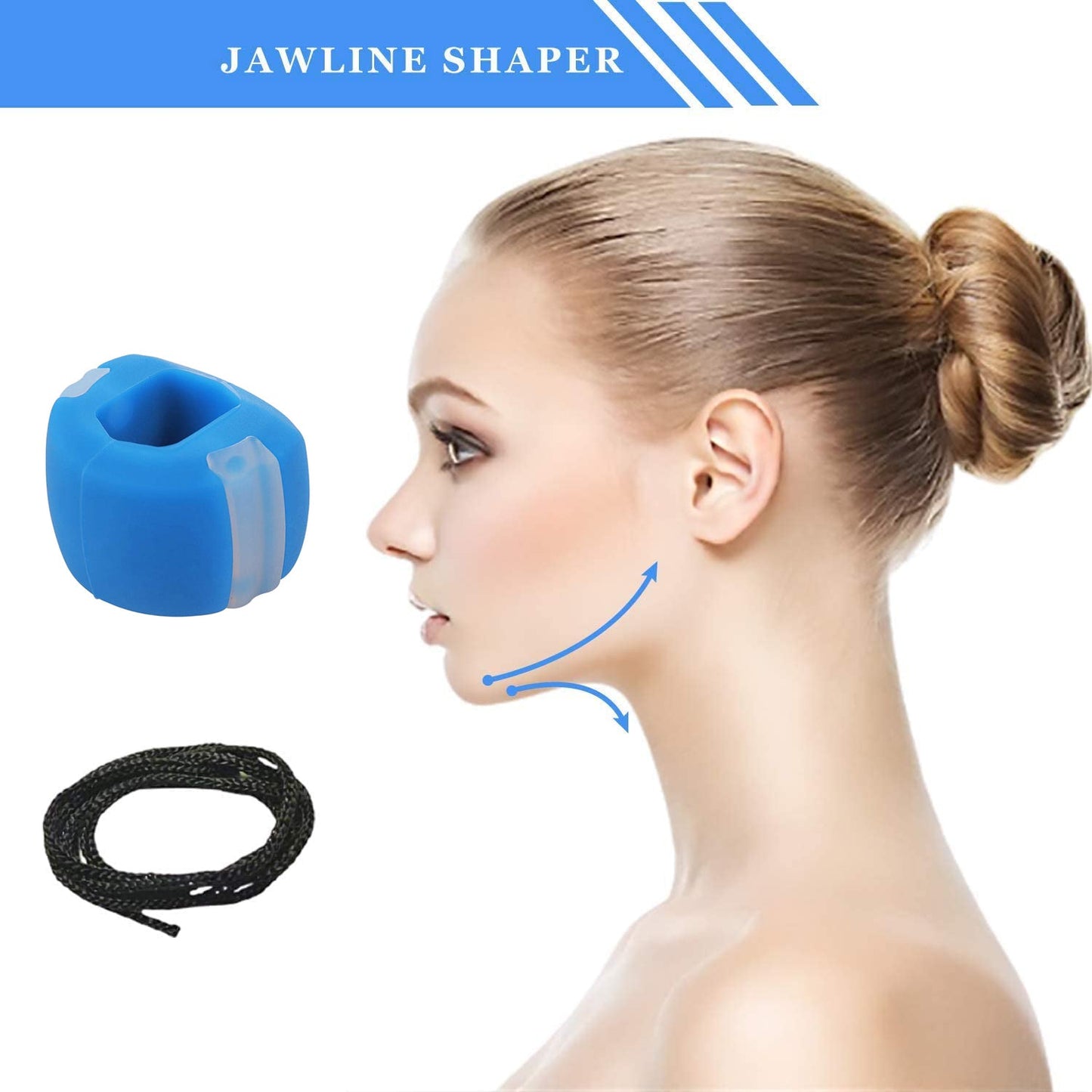 Wukusy 6101c CN Mix Jaw Exerciser for a sharp, chiselled jawline, used for quick and easy jaw muscle toning.