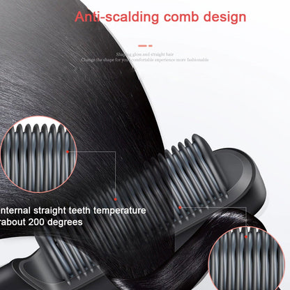 Wukusy HQT-909B hair straightener used on scalp, designed for hair styling and head massage in health and beauty routine.