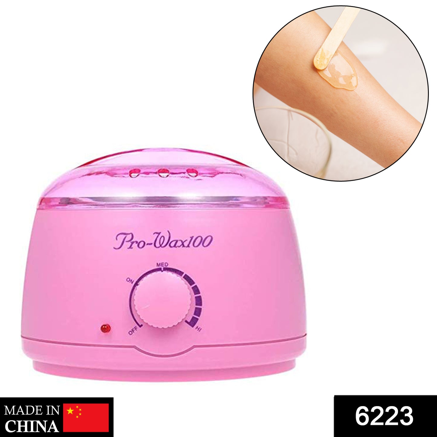 Wukusy 6223 Wax Heater Machine for oil and wax, automatic heater with auto cut-off, used for hair removal or beauty treatments.