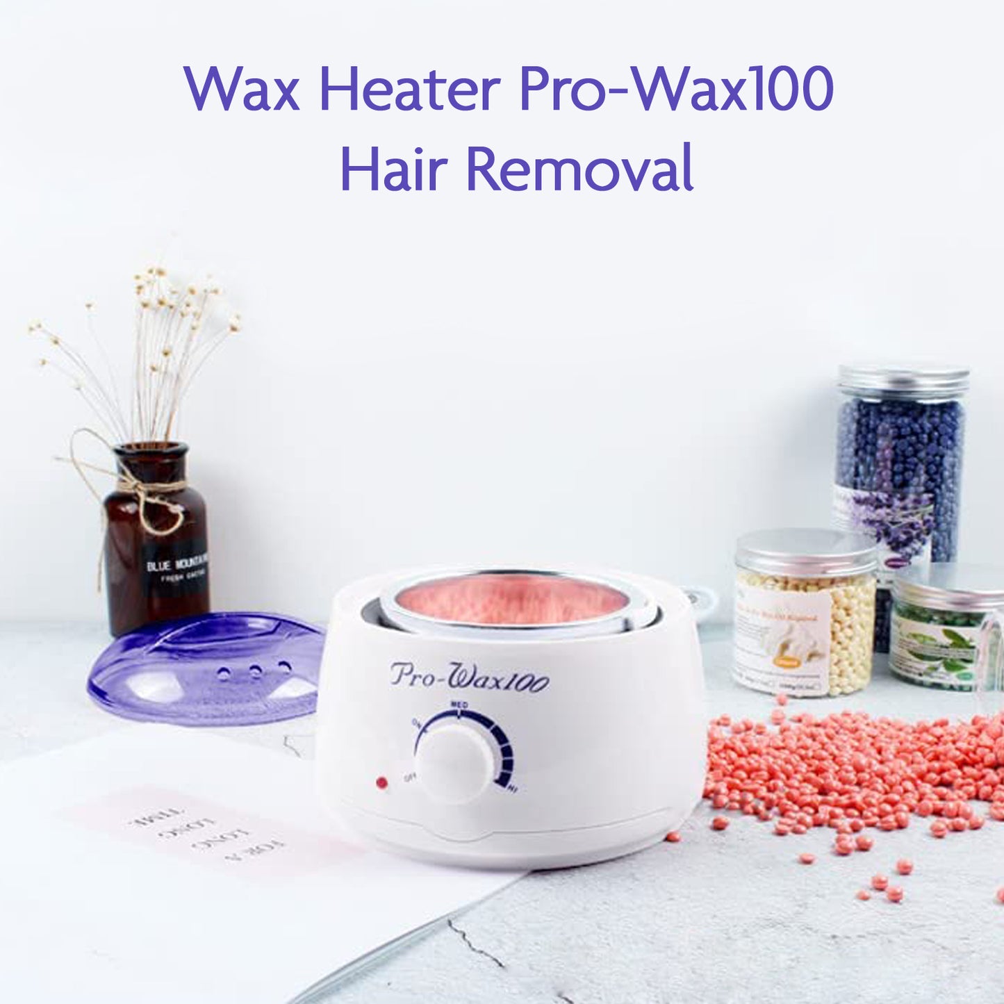 Wukusy 6223 Wax Heater Machine for oil and wax, with automatic shut-off, used for hair removal and skincare treatments.
