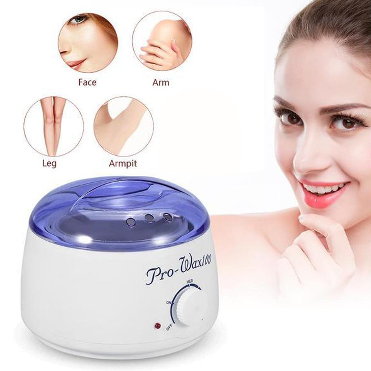 Wukusy 6223 Wax Heater Machine for heating wax and oil, featuring automatic cut-off for safe, efficient use in beauty treatments.