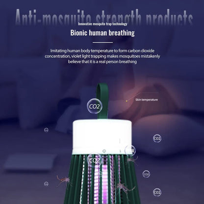 Wukusy 6402 mosquito killer machine with USB-powered bug zapper and electric LED lamp for indoor and outdoor use.