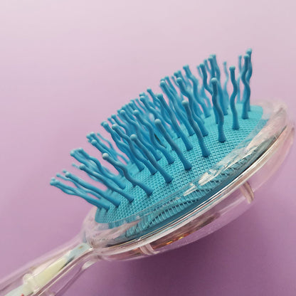 Wukusy kids hair brush for detangling, anti-static, soft massage design for braids, curly, straight, long or short hair, dry or wet.