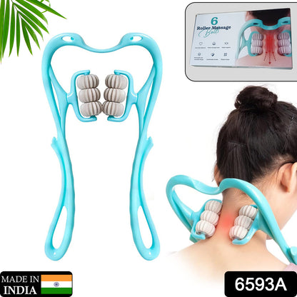 Wukusy neck and shoulder massager, portable 13.5x7.08in design for back and waist relief for men and women.